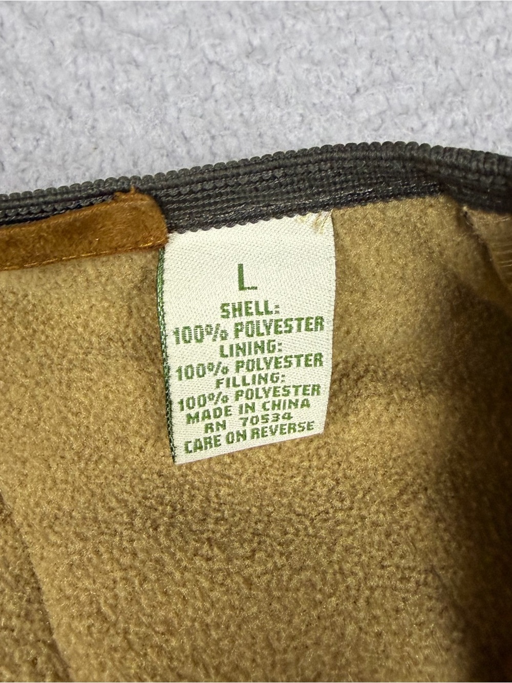 Orvis Quilted Vest Womens Large Green Fleece Lined Full Zip Pockets - Picture 5 of 9